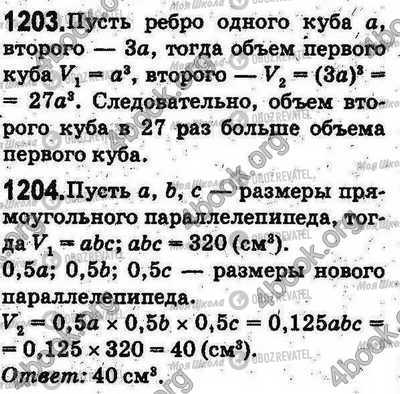 ГДЗ Математика 5 клас сторінка 1203-1204